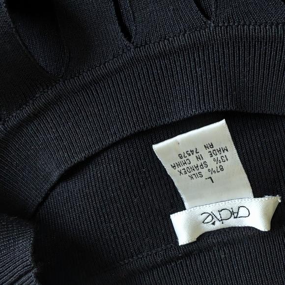 Cache silk blend cut out long sleeves knit top size L - Picture 9 of 9